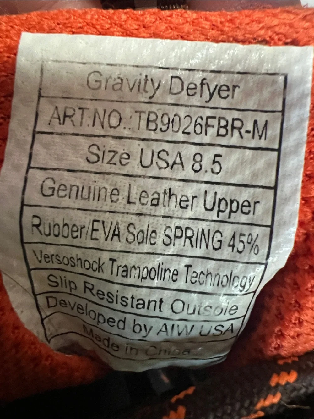 GDefy hiking shoes Brown and Orange Athletic comfort wear Shoes